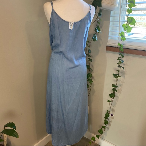 Sadie & Sage womens Light Blue Spaghetti Strap Dress size Medium - Picture 4 of 8